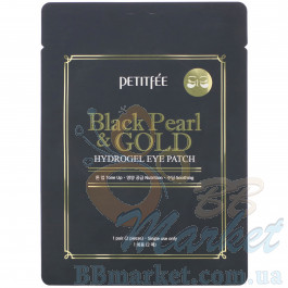 Гідрогелеві патчі для очей із золотом та чорними перлами PETITFEE Black Pearl & Gold Hydrogel Eye Patch (1 пара)