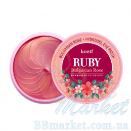 Гідрогелеві патчі для очей з рубіном KOELF Ruby & Bulgarian Rose Eye Patch 60шт