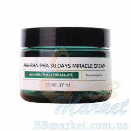 Кислотний крем для проблемної шкіри SOME BY MI AHA. BHA. PHA 30 Days Miracle Cream 60ml 