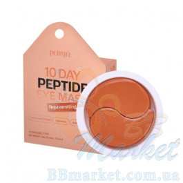 Омолоджуючі гідрогелеві патчі з пептидами PETITFEE 10 Day Peptide Eye Mask 20шт (Термін придатності: до 21.08.2024)