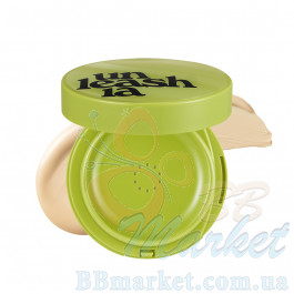 Сатиновий кушон для обличчя UNLEASHIA Satin Wear Healthy Green Cushion SPF30 PA++  (Тон: #21N Eburnean) 15g