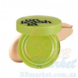 Сатиновий кушон для обличчя UNLEASHIA Satin Wear Healthy Green Cushion SPF30 PA++  (Тон: #23W Bisque) 15g