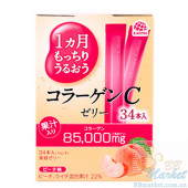 Японський питний колаген у формі желе зі смаком персика Earth Collagen C Jelly Peach 340g (на 34 дні)