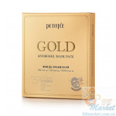 Гидрогелевая маска для лица с золотым комплексом +5 PETITFEE Gold Hydrogel Mask Pack +5 golden complex - 5шт